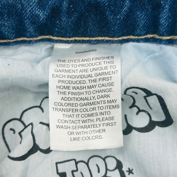 Vintage Y2k Empyre Tori Dragon Koi Jeans 14 Baggy Wide Leg Skate Streetwear 90s - Picture 9 of 14